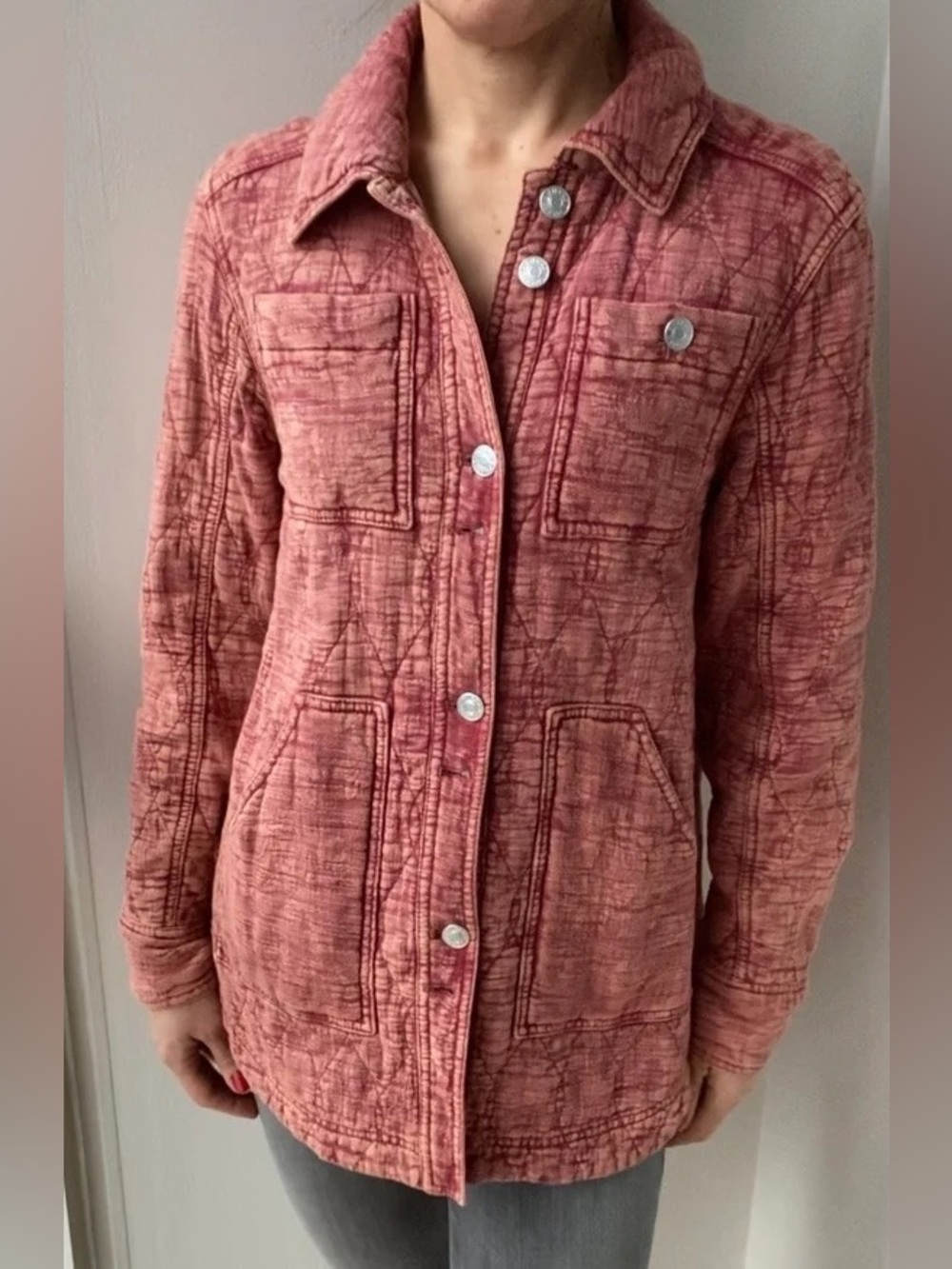 Anthropologie Pilcro Fielder Tera Cotta Quilted Jacket